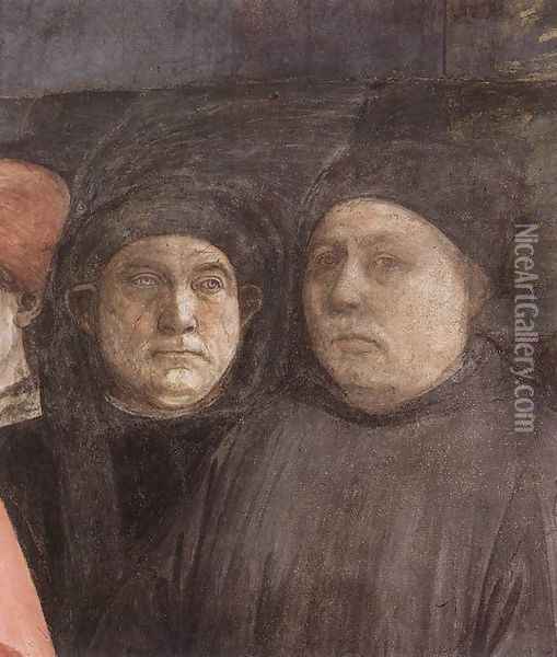 The Saint's Funeral (detail-1) 1460 Oil Painting - Fra Filippo Lippi