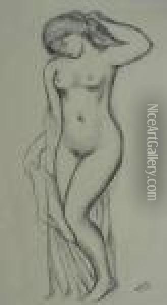 Standing Nude With Towel Oil Painting - Aristide Maillol