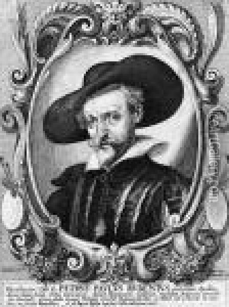 Bildnis Des Peter Paul Rubens Oil Painting - Wenceslaus Hollar