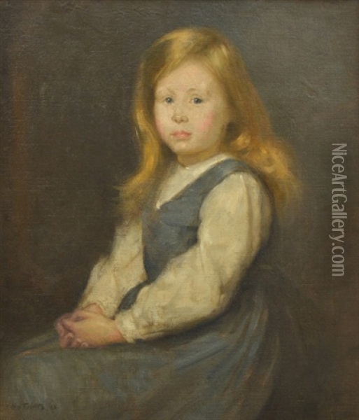 Portrait Of Miss Evelyn Grace Watson Oil Painting - Tom Roberts