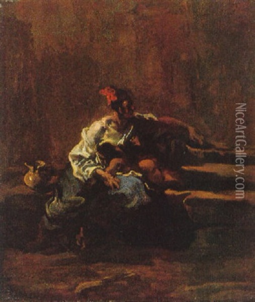 Madre Con Il Figlio Oil Painting - Alessandro Magnasco