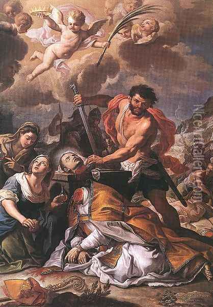 Martyrdom of Saint Januarius 1727 Oil Painting - Girolamo Pesce