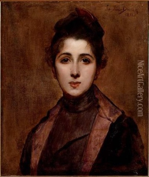 Portrait De Jeune Femme Oil Painting -  Carolus-Duran