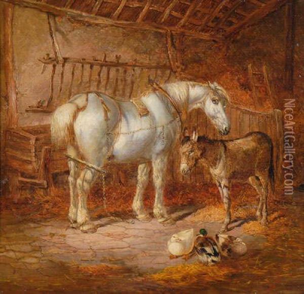 Smyth Stable Friends Oil Painting - Edward Robert Smythe