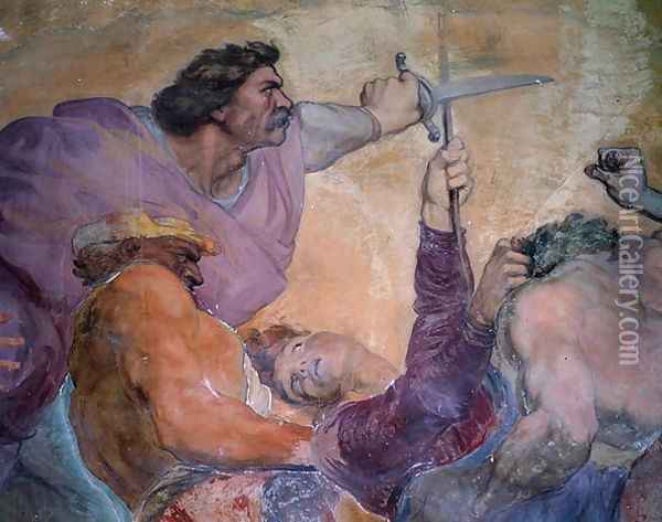 Detail of Punishment of the Doctor, Villa Medicea di Careggi Oil Painting - George Frederick Watts