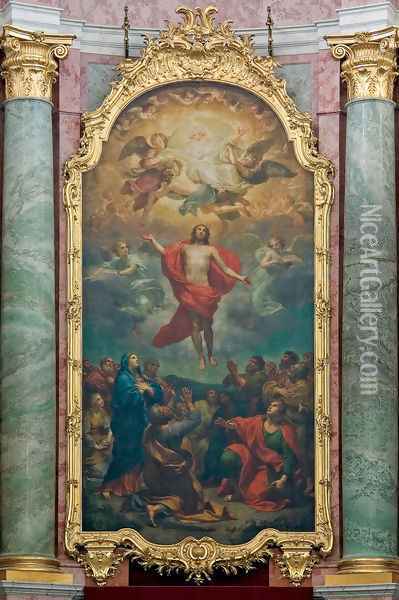 Altarpiece in the Dresden Hofkirche Oil Painting - Anton Raphael Mengs