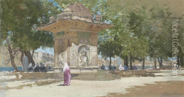 The Temple Of Sweet Water, Turkey Oil Painting - Francis Hopkinson Smith