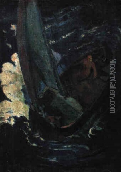 La Barque, Tahiti Oil Painting - Paul Gauguin