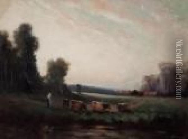 On The Tantramar Oil Painting - John A. Hammond