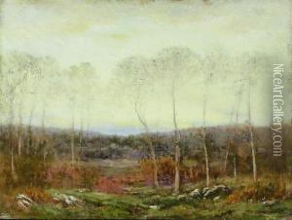 Autumn Evening Oil Painting - Dwight William Tryon