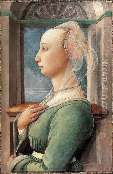 Portrait of a Woman Oil Painting - Fra Filippo Lippi