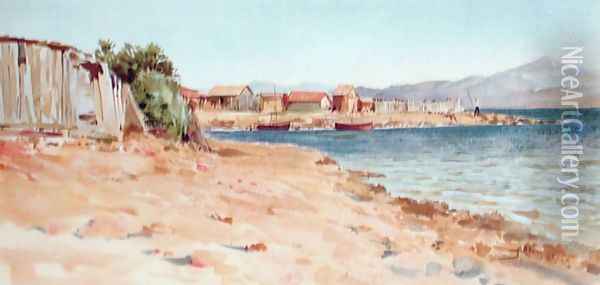 St Tropez, 1898 Oil Painting - P. Comba