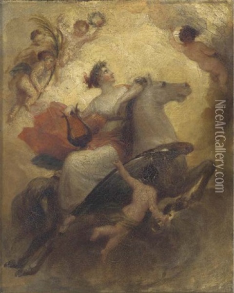An Allegory Of Poetry Oil Painting - Henry Howard
