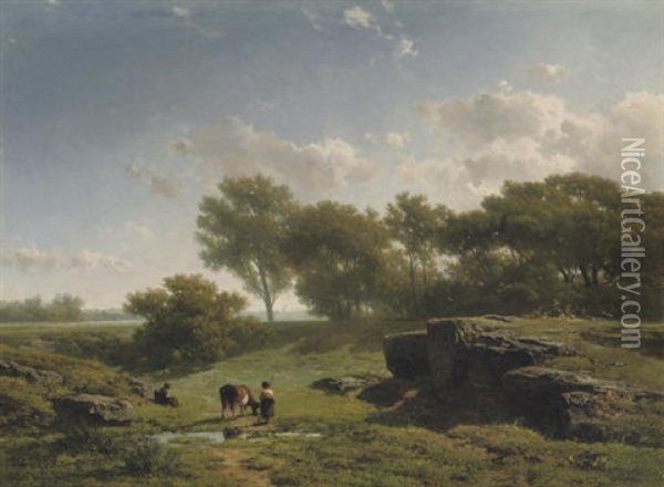 The Green Pastures Of Luxemburg Oil Painting - Willem Roelofs