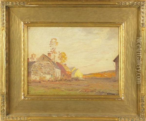 Autumn Landscape Oil Painting - George Matthew Bruestle