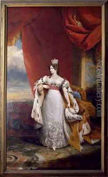 Portrait of Tsarina Alexandra Feodorovna of Russia Oil Painting - George Dawe