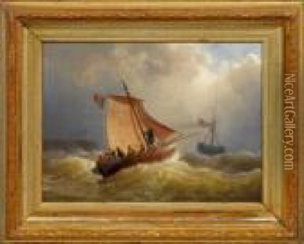 Einschiffen In Ostende Oil Painting - Hermann Mevius