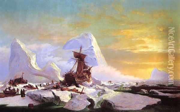 Crushed In The Ice Oil Painting - William Bradford