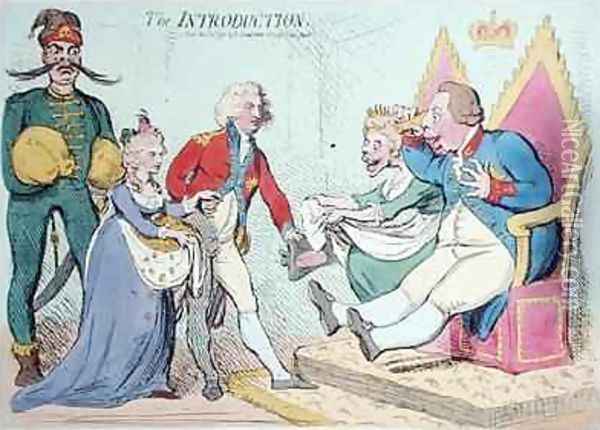The Introduction Oil Painting - James Gillray