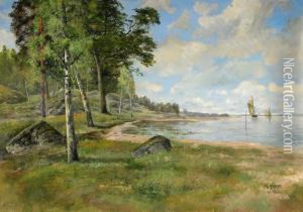 Sommarmotiv Fran Windo Oil Painting - Ivar Nauman