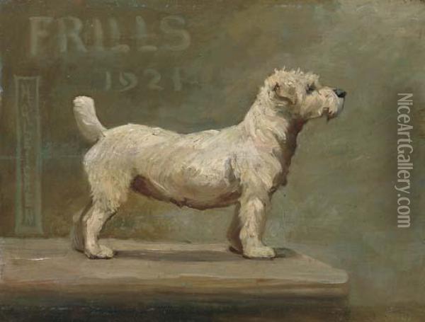 Frills - A West Highland Terrier Oil Painting - Helena Gleichen