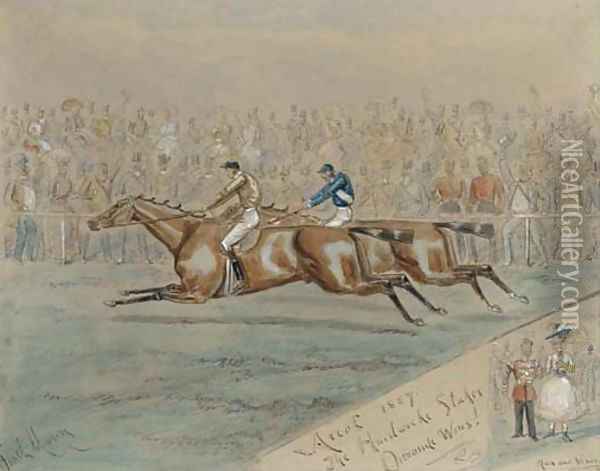 The Hardwicke Stakes, Royal Ascot, 1887 Oil Painting - George Finch Mason