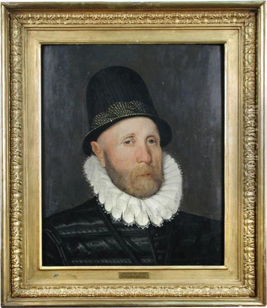 Portrait Of Oliver St John Oil Painting - Arnold Bronckhorst