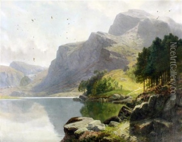 Llyn Idwal - N.wales Oil Painting - Sidney Richard Percy