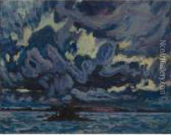 Wind Clouds Oil Painting - James Edward Hervey MacDonald