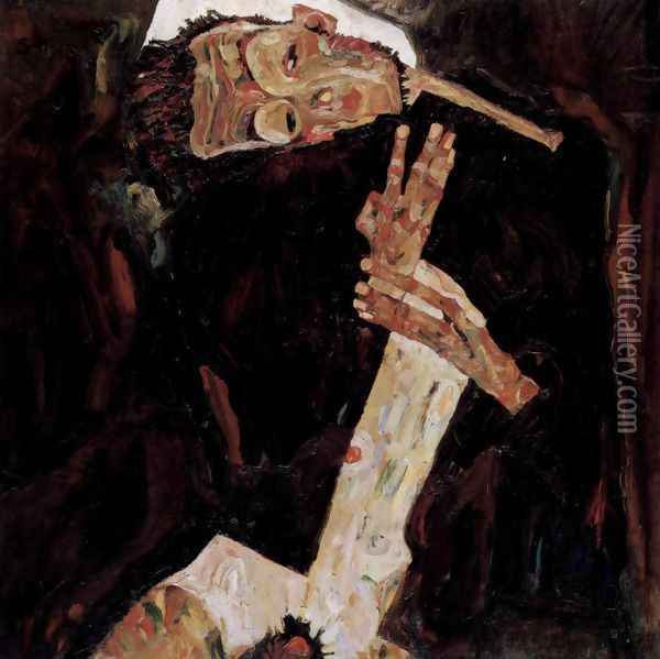 The Poet Oil Painting - Egon Schiele