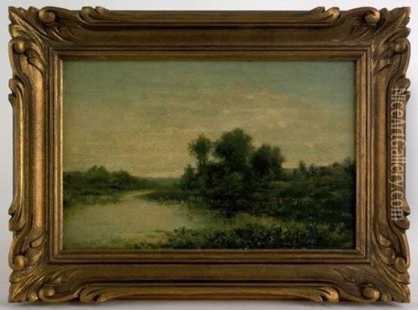 Landscape Oil Painting - Charles-Francois Daubigny