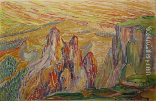Paysage Symboliste Oil Painting - Maurice Chabas