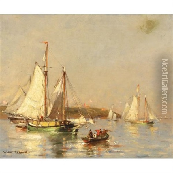 Off Portland Harbor Oil Painting - Walter Franklin Lansil