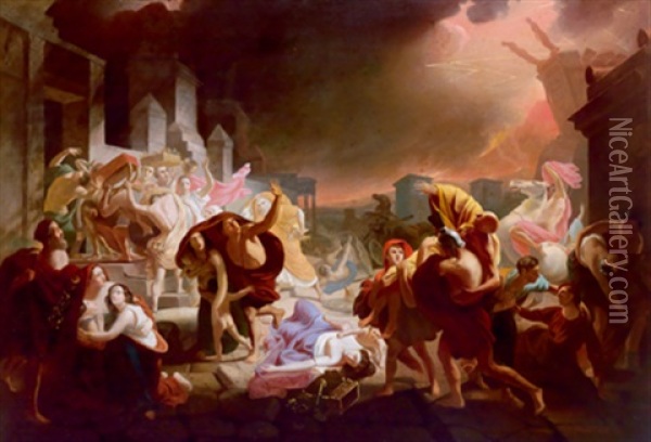 Der Letzte Tag Von Pompeji Oil Painting - Karl Pavlovich Bryullov