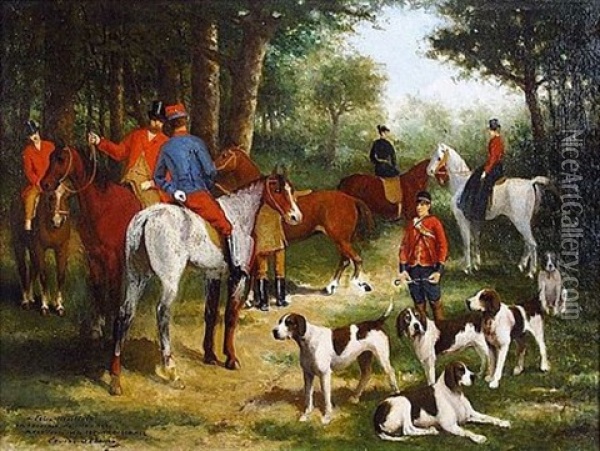 Chasse A Courre Oil Painting - Louise Abbema