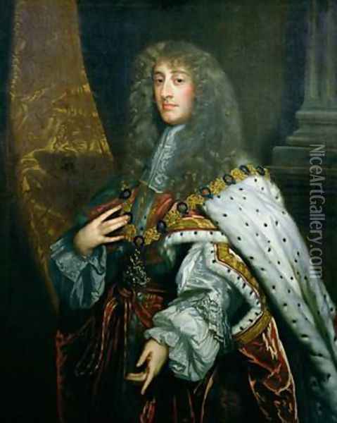 Portrait of James II 1633-1701 in Garter Robes Oil Painting - Sir Peter Lely