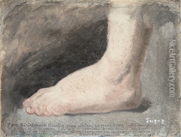 Pour Celebrer Ses Pieds Rares Oil Painting - James Ensor
