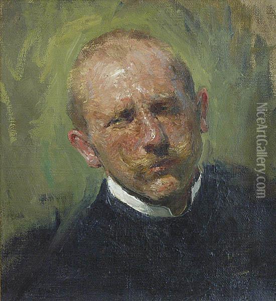 Portret Mezczyzny Oil Painting - Konrad Krzyzanowski