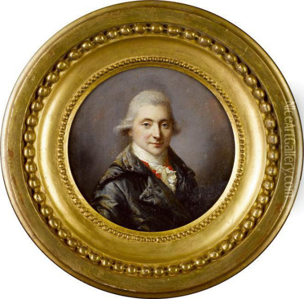 Gegenstucke: Portraits Zweier Herrn Oil Painting - Pierre Nicolas Legrand