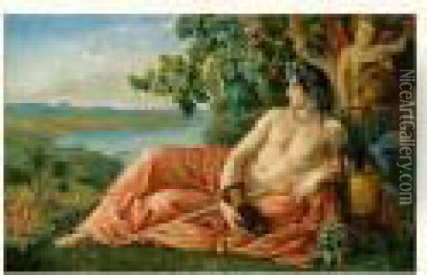 Dionysos Dans L'ile De Naxos Oil Painting - Jacques-Clement Wagrez