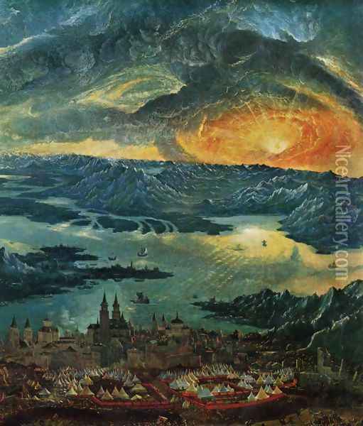 The Battle of Alexander at Issus (detail 5) Oil Painting - Albrecht Altdorfer