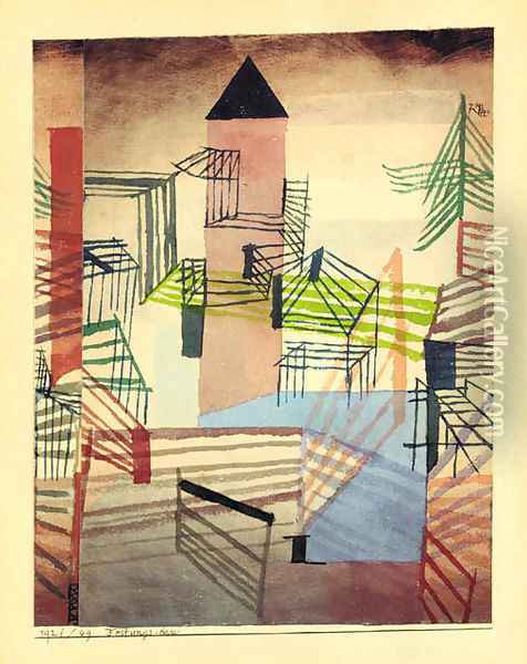 Festungsbau Oil Painting - Paul Klee