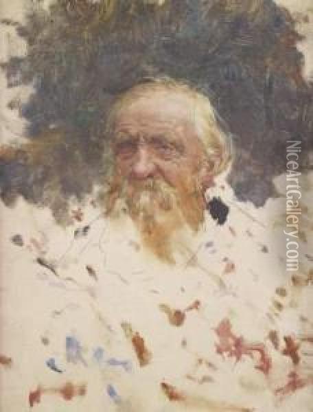 Portrait D'un Vieil Homme Oil Painting - Georges Moreau de Tours