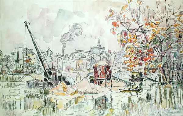 Paris - Floods, 1924 Oil Painting - Paul Signac