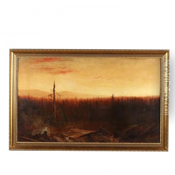Autumn Landscape Oil Painting - George Frederick Bensell