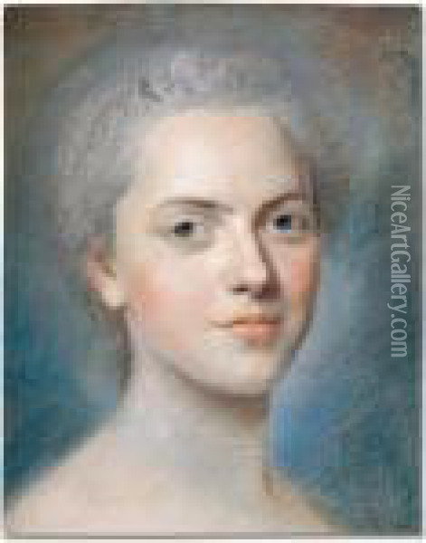 Portrait Of Madame Adelaide, Daughter Of Louis Xv Oil Painting - Maurice Quentin de La Tour