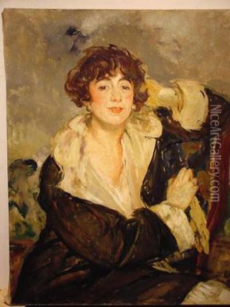 Portrait Of A Woman Oil Painting - Jacques-Emile Blanche