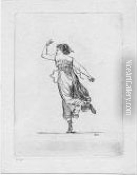 Die Tanzerin Vigano Oil Painting - Johann Gottfried Schadow