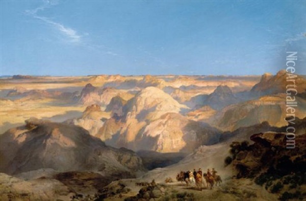 Badlands Of The Dakota, 1901 Oil Painting - Thomas Moran