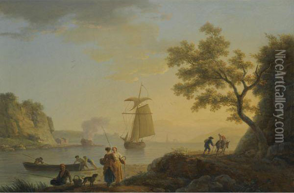 An Extensive Coastal Landscape Oil Painting - Claude-joseph Vernet
